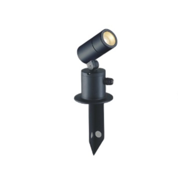 画像1: コイズミ照明 AU55963 エクステリア スパイクスポット 非調光 電球色 高演色R+ 防雨型 サテンブラック (1)
