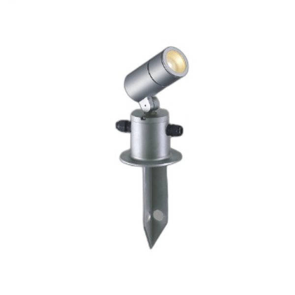 画像1: コイズミ照明 AU55964 エクステリア スパイクスポット 非調光 電球色 高演色R+ 防雨型 サテンシルバー (1)