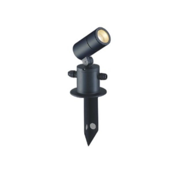 画像1: コイズミ照明 AU55965 エクステリア スパイクスポット 非調光 電球色 高演色R+ 防雨型 サテンブラック (1)