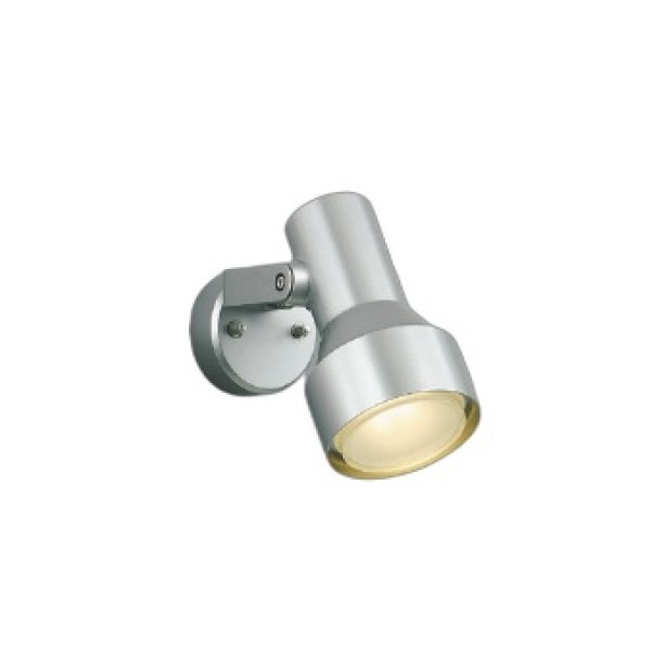 画像1: コイズミ照明 AU57440 エクステリア スポットライト 非調光 電球色 高演色R+ 防雨型 シルバーメタリック (1)