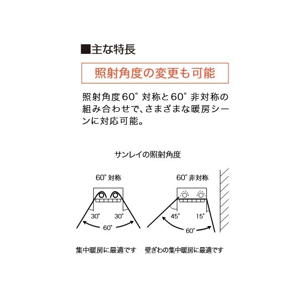 画像3: インターセントラル SRS322-QL サンレイ 輻射式遠赤外線ヒーター クォーツランプタイプ ステンレス製 屋外・半屋外・屋内用 天吊タイプ 単相200V 受注生産 §♪ (3)