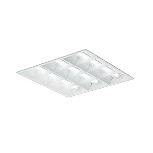 画像: 大光電機(DAIKO) LZB-92736XW ベースライト □600タイプ 調光(調光器別売) 本体のみ ユニット別売 ルーバータイプ ホワイト 受注生産品[§]