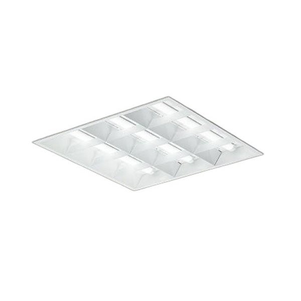 画像1: 大光電機(DAIKO) LZB-92736XW ベースライト □600タイプ 調光(調光器別売) 本体のみ ユニット別売 ルーバータイプ ホワイト 受注生産品[§] (1)