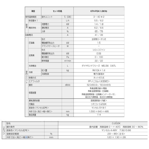 画像1: 三菱 KFH-P10A1 産業用除湿機 除湿専用 床置形 三相200V ♪ (1)