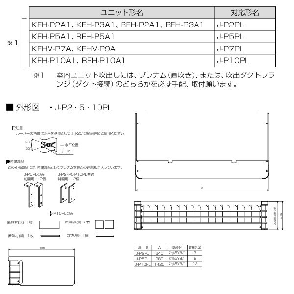 画像2: 三菱 J-P5PL 産業用除湿機 プレナム 別売品 部品 ♪ (2)