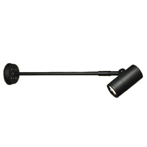 画像1: 大光電機(DAIKO) LZW-60789YB アウトドア スポットライト 非調光 電源内蔵 電球色 LED アームタイプ 防雨形 ブラック (1)