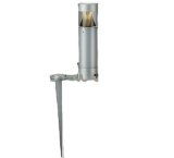 画像: 大光電機(DAIKO) LZW-93579LS アウトドア ローポール 非調光 電球色 LED 下配光 防雨形 シルバー