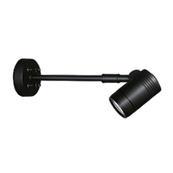画像1: 大光電機(DAIKO) LZW-93869LBM アウトドア スポットライト 非調光 電源内蔵 電球色 LED アームタイプ 防雨形 ブラック (1)
