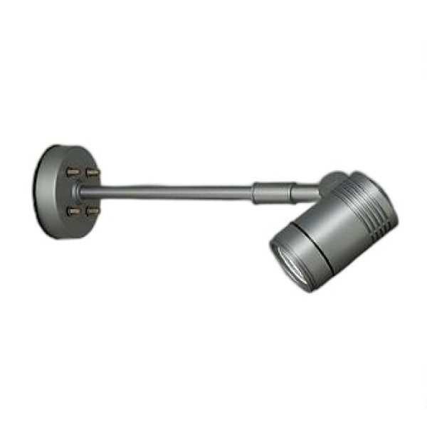画像1: 大光電機(DAIKO) LZW-93869LSM アウトドア スポットライト 非調光 電源内蔵 電球色 LED アームタイプ 防雨形 シルバーサテン (1)