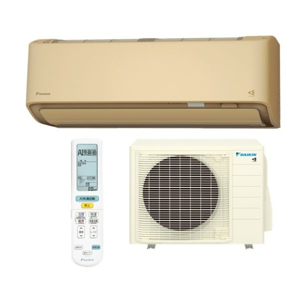 画像1: ダイキン S406ATAS-C エアコン 14畳 ルームエアコン AXシリーズ 単相100V 20A 14畳程度 ベージュ (S405ATAS-C 後継品) ♪ (1)