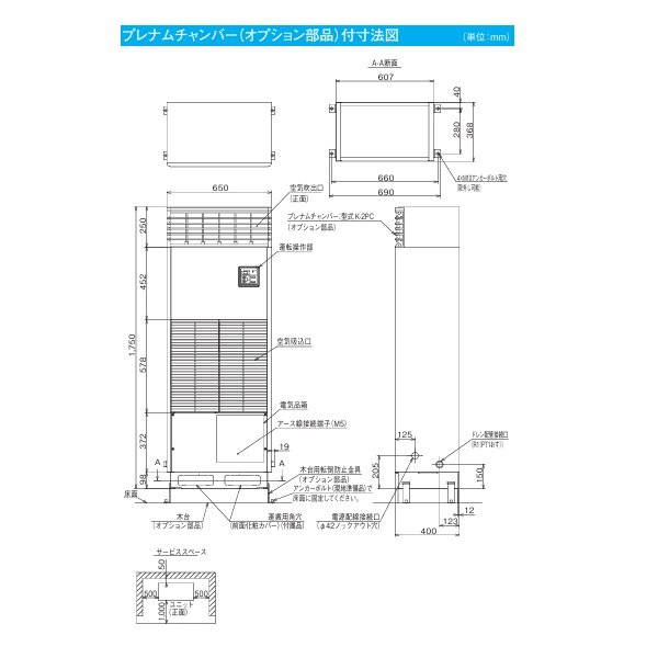 画像4: 日立 RK-NP2L2 業務用・産業用除湿器 床置タイプ 定速型 再熱専用機 2馬力 ♪ (4)