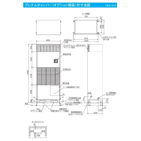 画像4: 日立 RK-NP5L2 業務用・産業用除湿器 床置タイプ 定速型 再熱専用機 5馬力 ♪ (4)