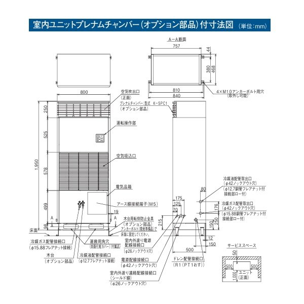 画像5: 日立 『RK-NP5LT2＋RCR-NP5T』 業務用・産業用除湿器 床置タイプ 定速型 冷却機能付機 5馬力 ♪ (5)