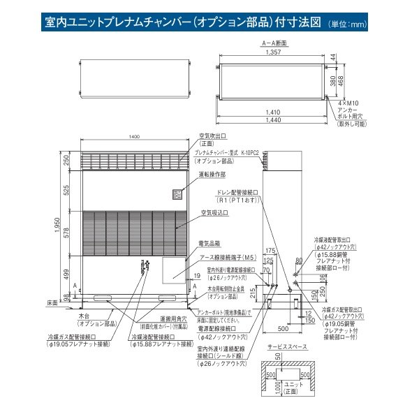 画像4: 日立 RK-NP10LT2 業務用・産業用除湿器 床置タイプ 定速型 冷却機能付機 10馬力 室内ユニット ♪ (4)