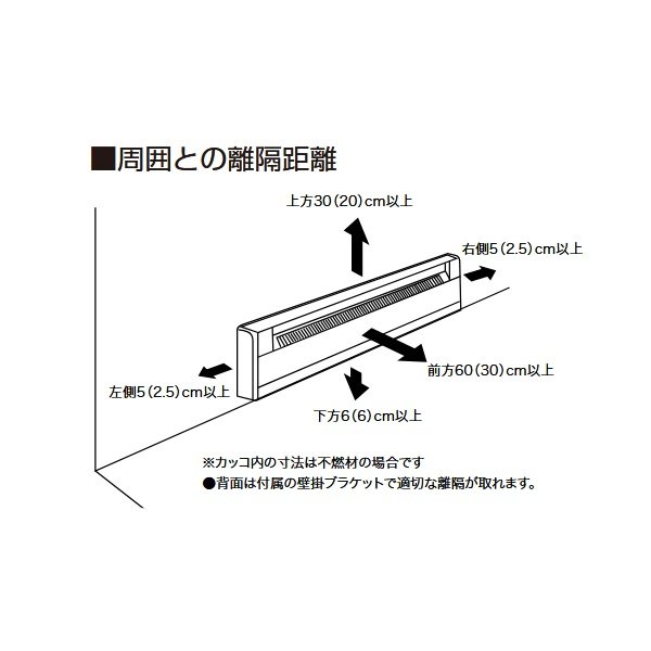 画像3: インターセントラル SE-500 ベースボードヒーター 自然対流式ヒーター 壁掛タイプ スチール製 W635×H260×D85 受注生産品 §♪ (3)