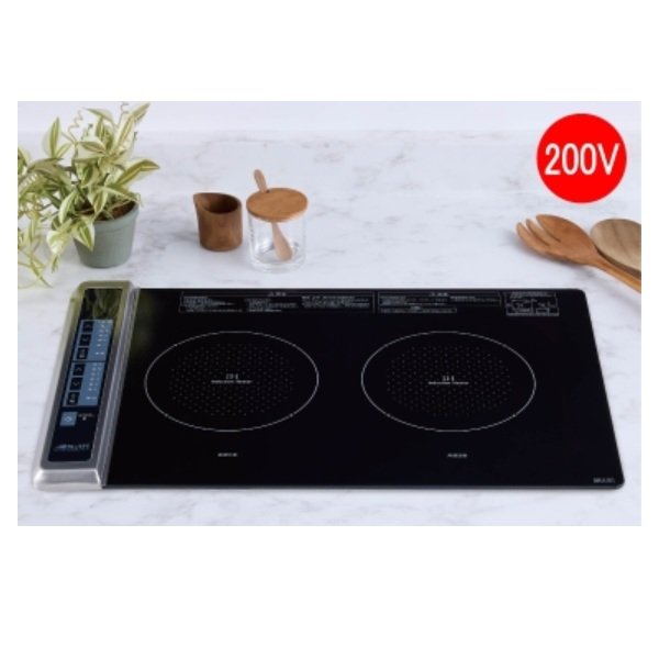 画像2: 三化工業 SIH-BH223BJW-B クッキングヒーター IHヒーター 上面操作タイプ 横型 ブラック 単相200V ♪ (2)