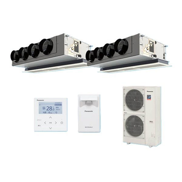 画像1: パナソニック 『PA-P280F7GDBC＋分岐管』 業務用エアコン 天井ビルトインカセット形 XEPHY Premium エコナビ 同時ツイン P280形 10.0馬力 三相200V ♪ (1)