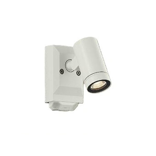 画像1: 大光電機(DAIKO) DOL-5725YW アウトドアライト スポットライト 非調光 電球色 LED ランプ付 人感センサー ON/OFFタイプ 防雨形 オフホワイト (1)