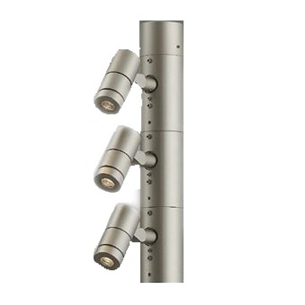 画像1: 大光電機(DAIKO) LLP-7220XU アウトドアライト ポールスポットライト 灯具本体 3灯用 ランプ別売 ポール別売 電源内蔵 防雨・防湿型 ステンカラー (1)