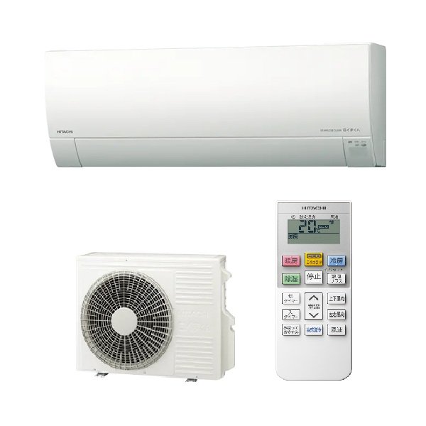 画像1: 日立 RAS-RK2526S(W) エアコン 8畳 ルームエアコン RKシリーズ 寒冷地向 メガ暖 白くまくん 単相100V 8畳程度 スターホワイト (RAS-RK2525S(W)の後継品) ♪ (1)