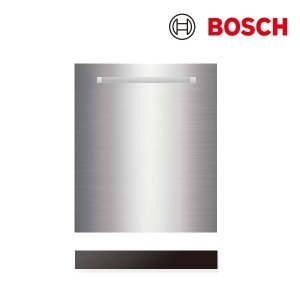画像: ボッシュ/BOSCH ステンレス扉面材+ハンドル＋黒ポリ巾木セット W600フルドア面材取り付けタイプ用 食器洗い乾燥機用 幅60cm用 食洗機部材 ♪