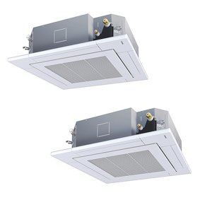 画像: 日本キヤリア/旧東芝 GUSB11214P1MUB 業務用エアコン 天井カセット 4方向 プラズマ空清 スーパーパワーエコゴールド ツイン P112 4馬力 200V ワイヤード ♪∀