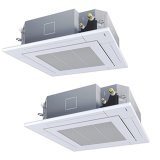 画像: 日本キヤリア/旧東芝 GUHB140111XU 業務用エアコン 天井カセット形 4方向吹出し スーパーパワーエコ暖太郎 同時ツイン P140 5馬力 三相200V ワイヤレス ♪∀