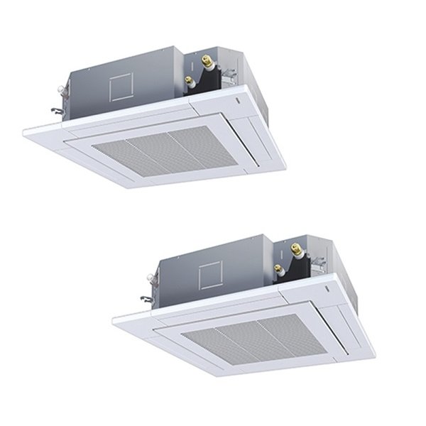 画像1: 日本キヤリア/旧東芝 GUXB112131XU 業務用エアコン 天井カセット形 4方向吹出し ウルトラパワーエコ 同時ツイン P112 4馬力 三相200V ワイヤレス ♪ (1)