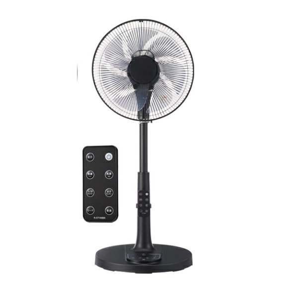 画像1: ユアサプライムス YGT-DH3455GFR(K) リビング扇風機 温度センサー搭載 羽根径30cm 7枚羽根 リモコン付き 12段階風量調節 デジタル表示 ブラック ℃℃ (1)