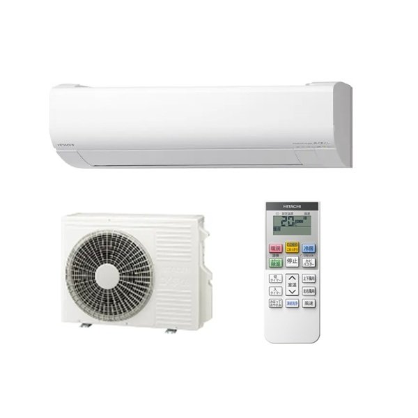 画像1: 日立 RAS-VJ4026D(W) エアコン 14畳 ルームエアコン VJシリーズ 白くまくん 単相200V 14畳程度 スターホワイト (RAS-VJ4025D-Wの後継品) ♪ (1)