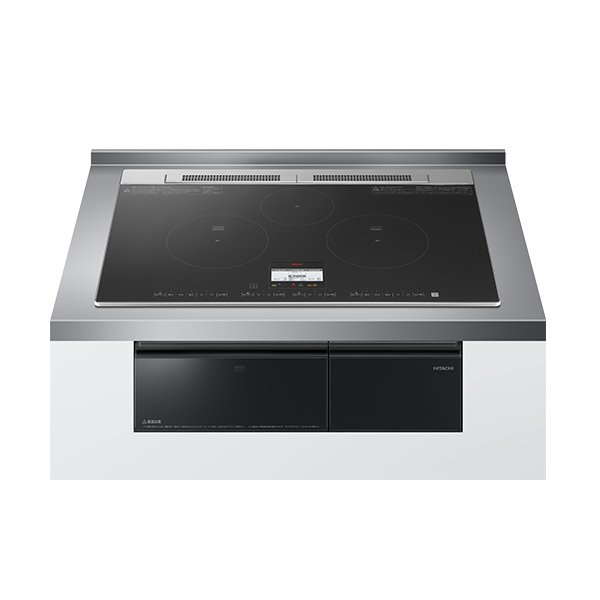 画像1: 日立 HT-N8AKTWF(K) IHクッキングヒーター ビルトイン 3口 IH N8ATシリーズ 鉄・ステンレス対応 幅75cm レンジフードファン連動 ブラック ♪ (1)