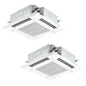 画像: 三菱 PLZX-ERMP80SH6 業務用エアコン 4方向天井カセット i-スクエアタイプ スリムER 同時ツイン P80形 3馬力 単相200V ワイヤード ♪∀