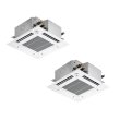 画像1: 三菱 PLZX-ZRMP112GF6 業務用エアコン 4方向天井カセット コンパクトタイプ スリムZR 同時ツイン P112形 4馬力 三相200V ワイヤード ♪∀ (1)