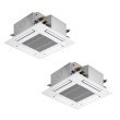 画像1: 三菱 PLZX-ZRMP112G6 業務用エアコン 4方向天井カセット コンパクトタイプ スリムZR 同時ツイン P112形 4馬力 三相200V ワイヤード ♪∀ (1)