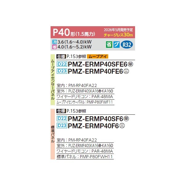 画像2: 三菱 PMZ-ERMP40SF6 業務用エアコン 1方向天井カセット スリムER 標準シングル P40形 1.5馬力 単相200V ワイヤード ♪∀ (2)