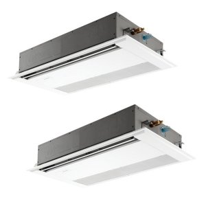 画像: 三菱 PMZX-ERMP80F6 業務用エアコン 1方向天井カセット スリムER 同時ツイン P80形 3馬力 三相200V ワイヤード ♪∀