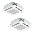画像1: 三菱 PLZX-DHRMP80H6 業務用エアコン 4方向天井カセット i-スクエアタイプ ズバ暖スリム DHシリーズ 同時ツイン P80形 3馬力 三相200V ワイヤード ♪ (1)