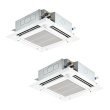 画像1: 三菱 PLZX-DHRMP112HBF6 業務用エアコン 4方向天井カセット i-スクエアタイプ ズバ暖スリム DHシリーズ 同時ツイン P112形 4馬力 三相200V ワイヤード ♪ (1)