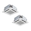 画像1: 三菱 PLZX-HRMP80HFG6 業務用エアコン 4方向天井カセット i-スクエアタイプ ズバ暖スリム Hシリーズ 同時ツイン P80形 3馬力 三相200V ワイヤード ♪ (1)