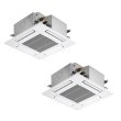画像1: 三菱 PLZX-HRMP112G6 業務用エアコン 4方向天井カセット コンパクトタイプ ズバ暖スリム Hシリーズ 同時ツイン P112形 4馬力 三相200V ワイヤード ♪ (1)