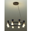 画像1: 大光電機(DAIKO) DCH-42687YG シャンデリア 調光(調光器別売) 電球色 LED ランプ付 直付専用 ブラック (1)