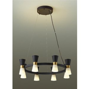 画像: [9月発売] 大光電機(DAIKO) DCH-42687YG シャンデリア 調光(調光器別売) 電球色 LED ランプ付 直付専用 ブラック