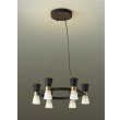 画像1: 大光電機(DAIKO) DCH-42686YG シャンデリア 調光(調光器別売) 電球色 LED ランプ付 直付専用 ブラック (1)