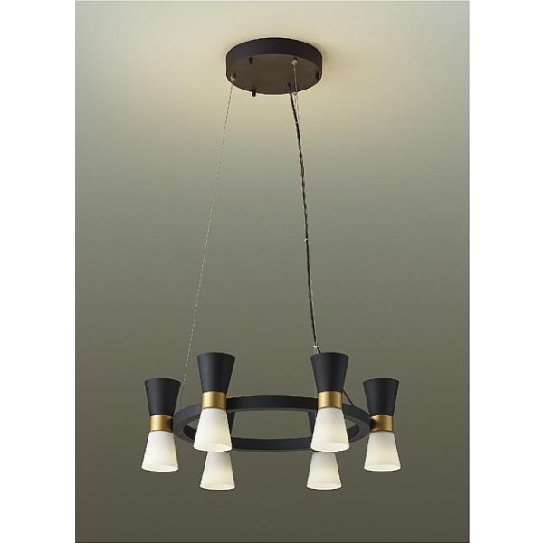 画像1: 大光電機(DAIKO) DCH-42686YG シャンデリア 調光(調光器別売) 電球色 LED ランプ付 直付専用 ブラック (1)