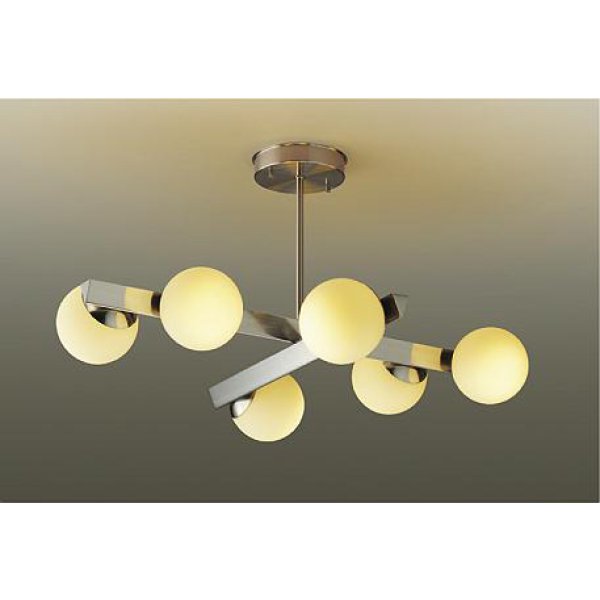 画像1: 大光電機(DAIKO) DCH-42632YG シャンデリア 調光(調光器別売) 電球色 LED ランプ付 ホワイトブロンズ (1)