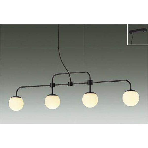 画像1: 大光電機(DAIKO) DPN-42638YG ペンダント 調光(調光器別売) 電球色 LED ランプ付 フランジタイプ ブラック (1)