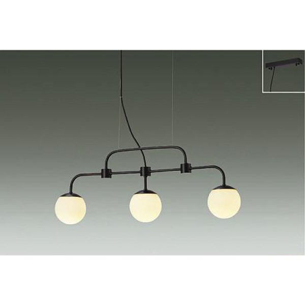 画像1: 大光電機(DAIKO) DPN-42636YG ペンダント 調光(調光器別売) 電球色 LED ランプ付 フランジタイプ ブラック (1)