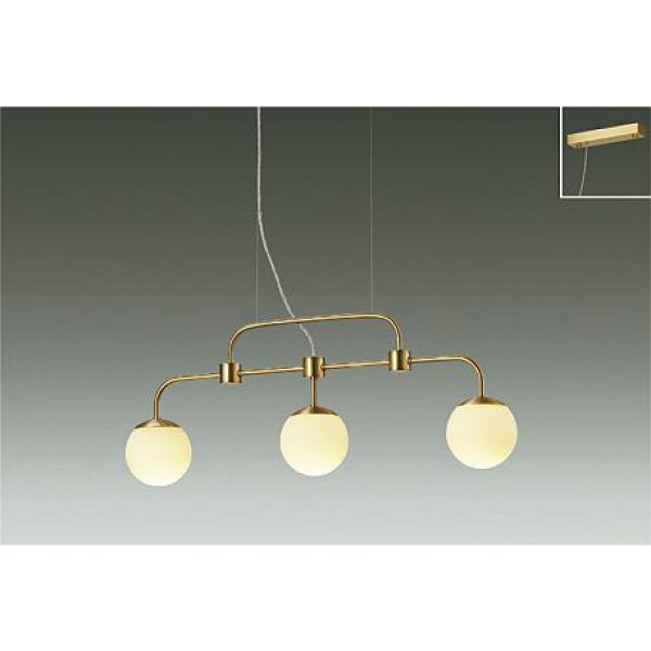 画像1: 大光電機(DAIKO) DPN-42637YG ペンダント 調光(調光器別売) 電球色 LED ランプ付 フランジタイプ 真鍮色 (1)