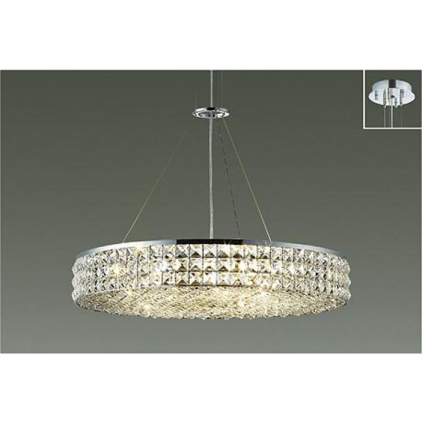 画像1: 大光電機(DAIKO) DCH-42566YG シャンデリア 8畳 調光(調光器別売) 電球色 LED ランプ付 クローム (1)