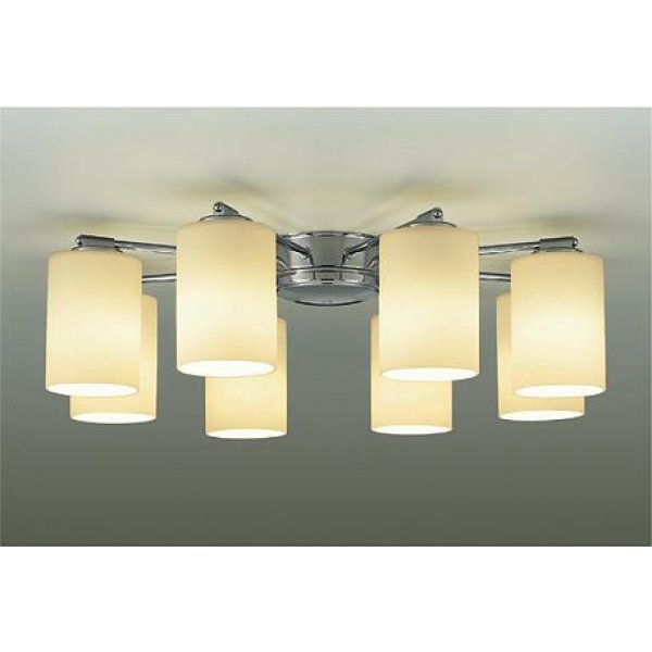 画像1: 大光電機(DAIKO) DCH-38222YG シャンデリア 10畳 調光(調光器別売) 電球色 LED ランプ付 クローム (1)